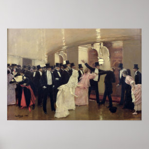 Pôster An Argument in the Corridors of the Opera, 1889