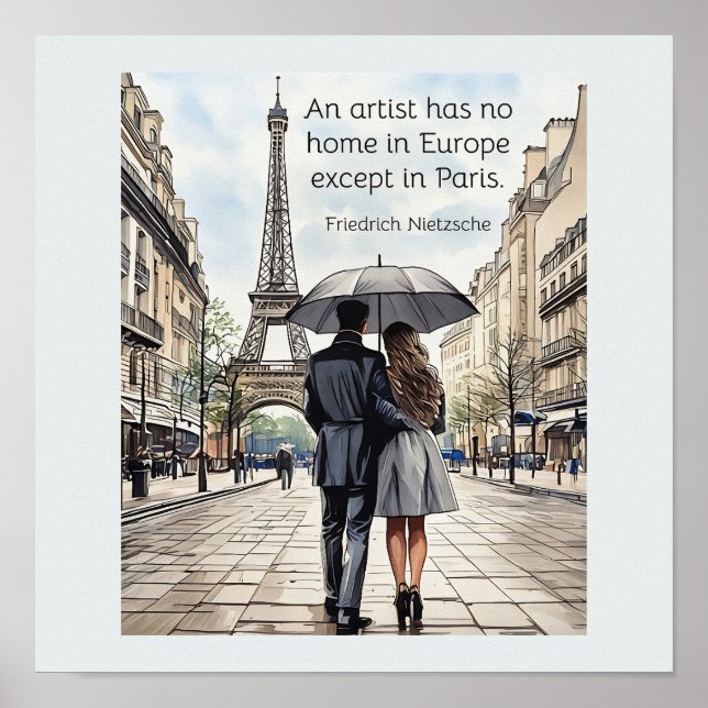 Poster An artist has no home in Europe except Paris (Frente)