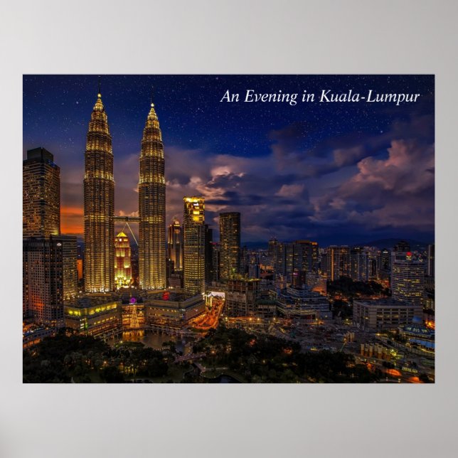 Poster An Evening in Kuala-Lumpur Night Scene (Frente)