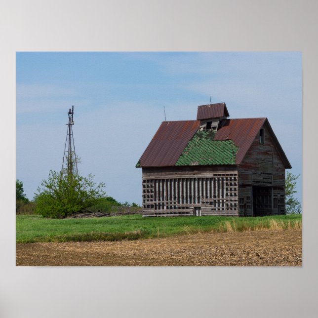 Poster An Old Illinois Barn (Frente)