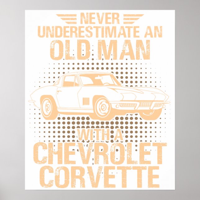 Poster An Old Man CHEVROLET CORVETTE 1979 C2 (Frente)