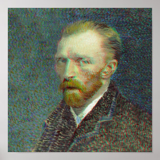 Poster Anaglyph 3D Vincent van Gog Autorretrato
