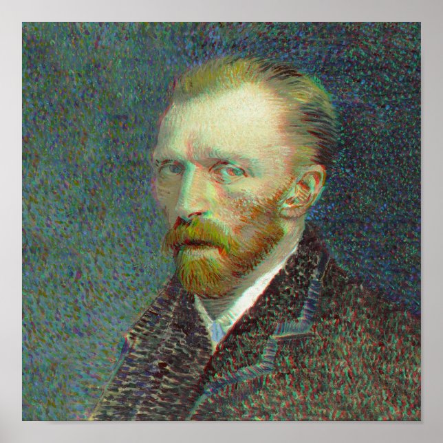 Poster Anaglyph 3D Vincent van Gog Autorretrato (Frente)
