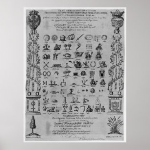 Pôster Anagrama Latin dos símbolos de Hieroglyphicum