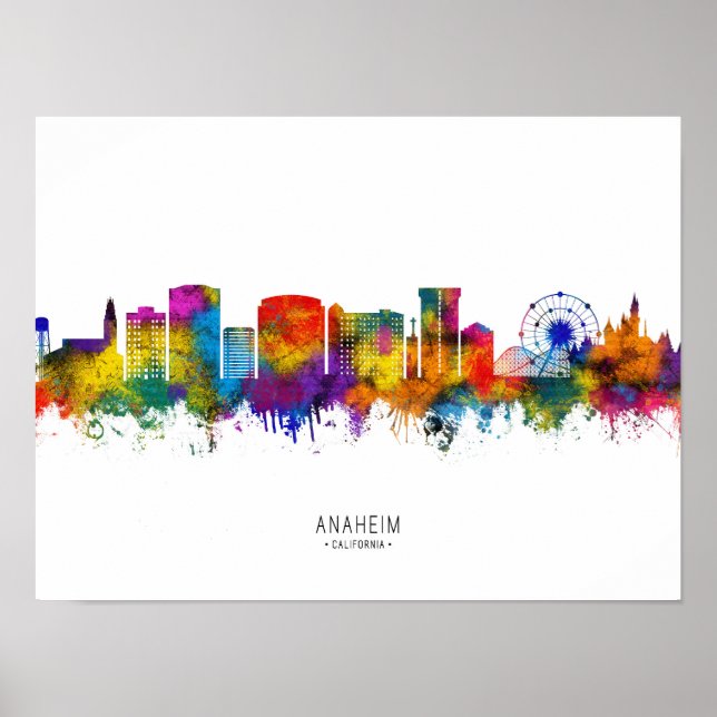 Poster Anaheim California Skyline (Frente)