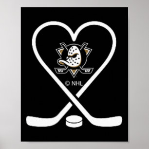 Poster Anaheim Ducks Valentine Sticks Preto Nhl Oficial