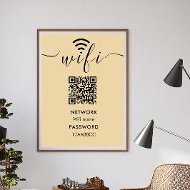 Poster Analisar para Ligar ao Mínimo de Código QR de Rede