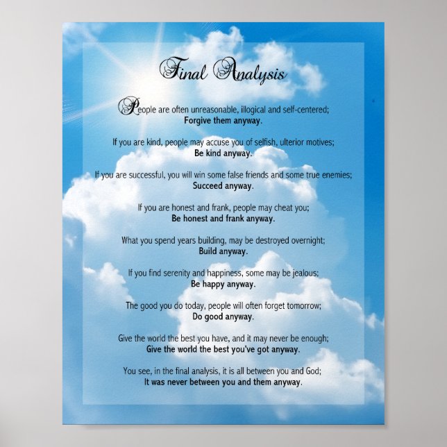 Pôster Análise final: "Faça assim mesmo" (Frente)