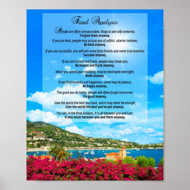 Pôster Análise final: "Faça assim mesmo" (Frente)