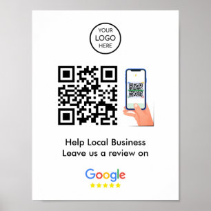 Poster Análises do Google Código QR de feedback comerci