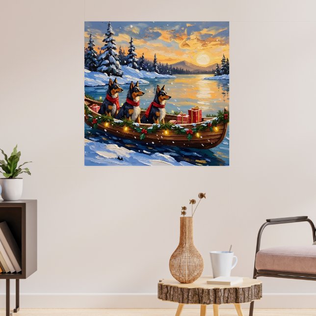 Poster Anatolian Shepherd Christmas Boat Holiday (Sala de Estar 3)