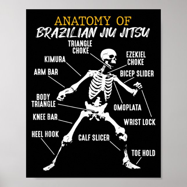 Poster Anatomia de um Jiu Jitsu Brasileiro (Frente)