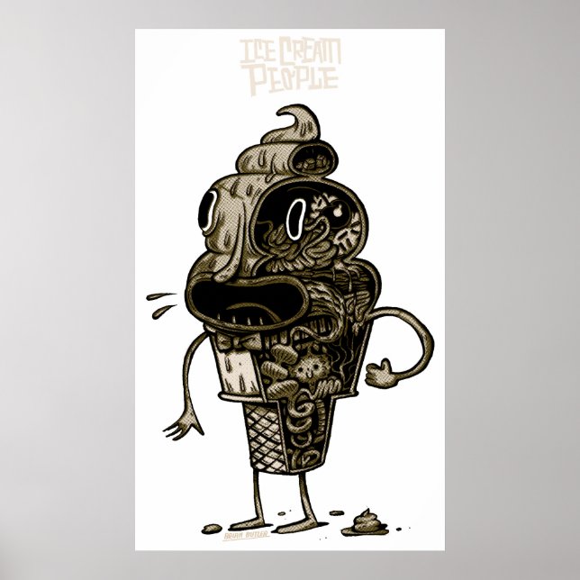 Poster anatomia do sorvete (Frente)