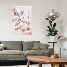 Pôster Anatomia humana Pés-Ossos por Leonardo da Vinci