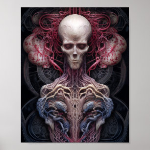 Poster Anatomia Surreal Horror Arte Sci-Fi