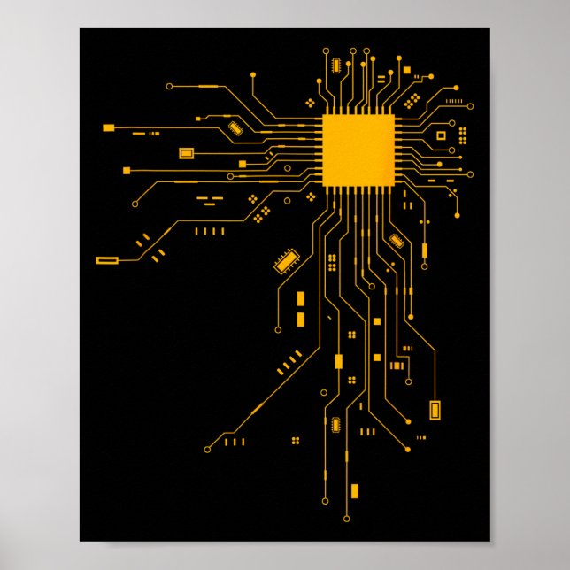 Poster Anatomical Heart Cpu Processor Computer Science Pr (Frente)
