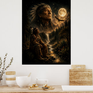 Poster Ancestrais da Lua – Fantasias Indígenas das Améric