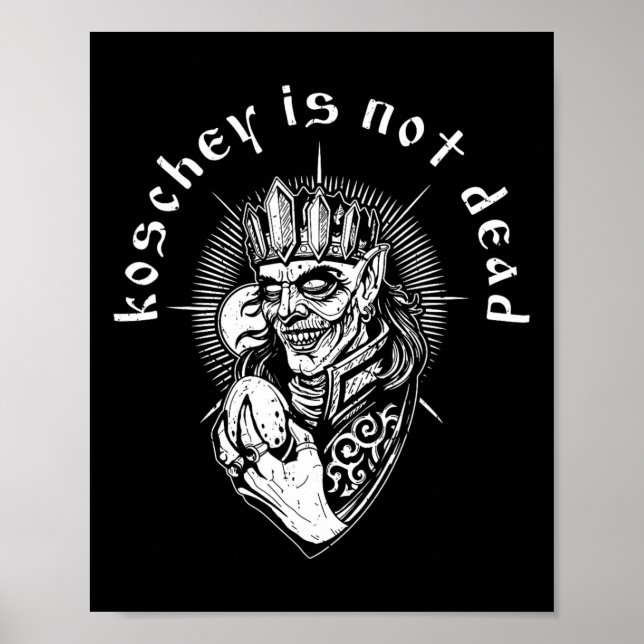 Poster Ancestralidade Koshchei Imortal Pagã Ucrânia Mític (Frente)