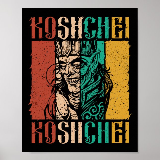 Poster Ancestralidade Koshchei Imortal Pagã Ucrânia Mito (Frente)