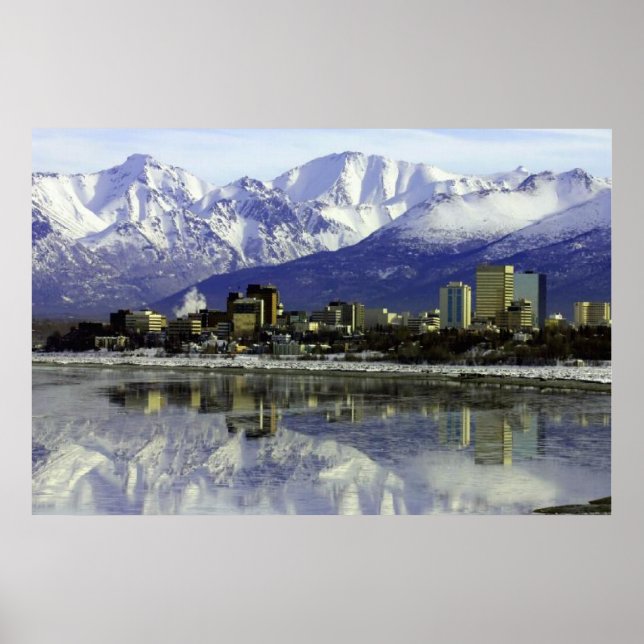 Poster Anchorage Alaska Skyline (Frente)