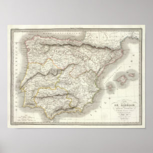 Poster Ancienne da OU Espanha de L'Iberie - espanha