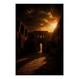 Pôster Ancient Caravanserai Sunset Poster