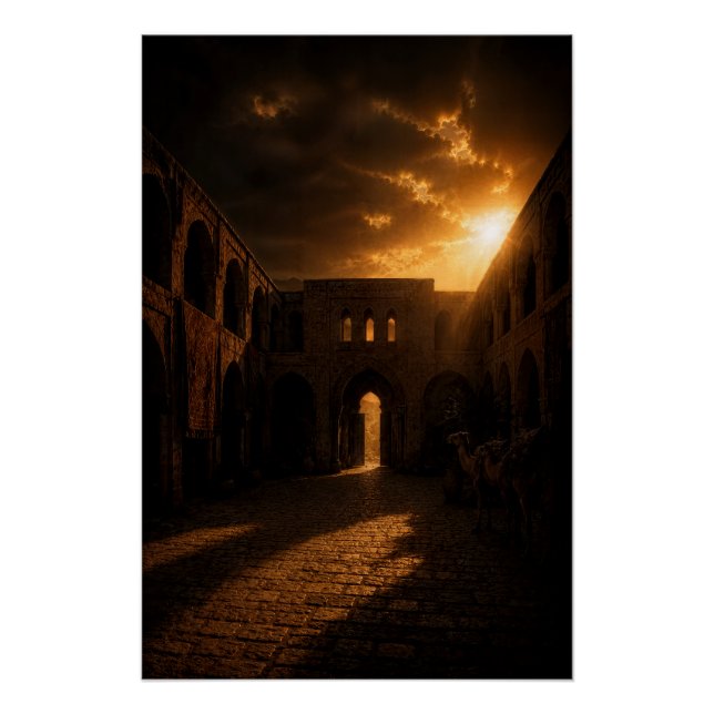 Pôster Ancient Caravanserai Sunset Poster (Frente)