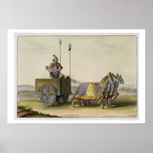 Poster Ancient Chinese War Chariot, from 'Le Costume Anci