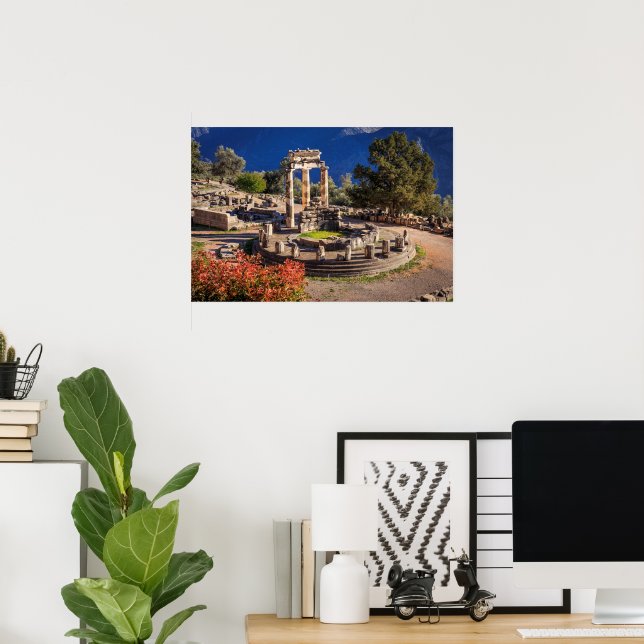 Poster Ancient Delphi Greece Ruins Photo Print – Historic (Escritório em casa)