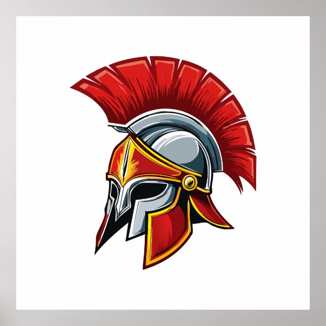 Poster Ancient Greek Corinthian helmet (Frente)