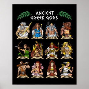 Poster Ancient Greek Gods