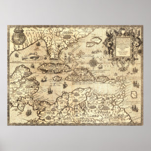 Poster Ancient Map of Central America