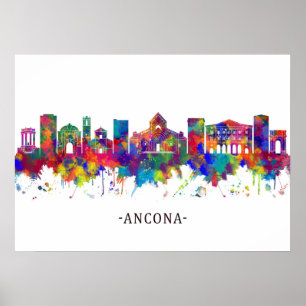 Poster Ancona Italy Skyline