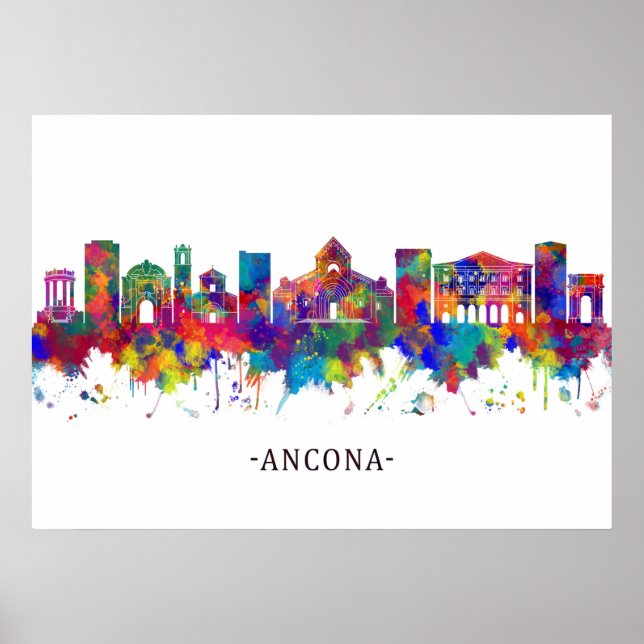 Poster Ancona Italy Skyline (Frente)