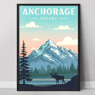 Poster Âncora Antiga Alasca