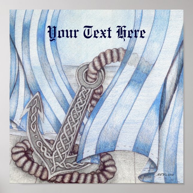 Poster Âncora Celta Náutica (Frente)