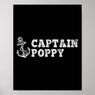 Poster Âncora de Barco Vintage Navegação Capitão Poppy
