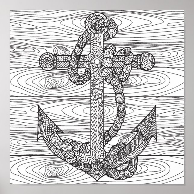 Pôster Âncora de estilo e corda 2 (Frente)