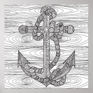 Pôster Âncora do estilo e corda 2