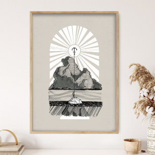 Poster Âncora Jesus Arte, Cristo o Âncora Certo e Firme