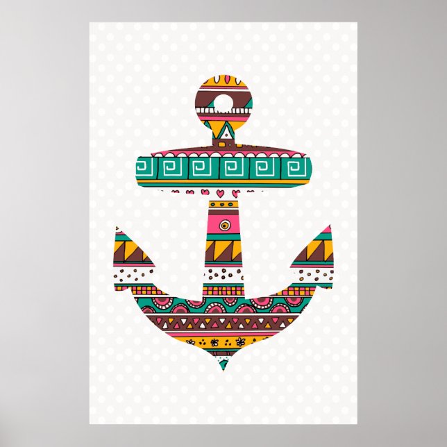 Poster Âncora Tribal (Frente)