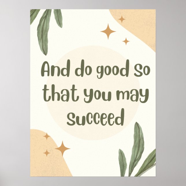 Poster And Do Good So Minimalist Quote (Frente)