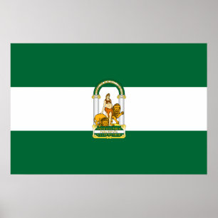 Pôster Andaluzia, bandeira Espanha