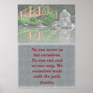 Poster Andando nosso trajeto - citações de Buddha -