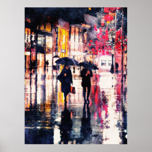 Poster Andando Pela Chuva