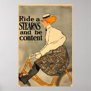 Poster Andar de Bicicleta Stearns - Vintage