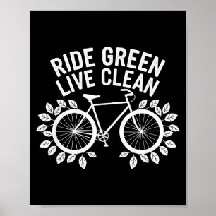 Poster Andar de Bicicleta Verde Vida Limpa Amante da Natu