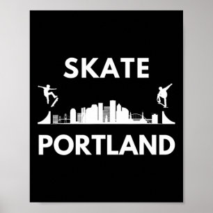 Poster Andar de skate Portland ou Fãs de Skate Portland S