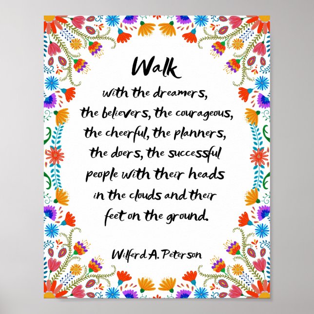 Poster Ande com os sonhadores, os crentes (Frente)