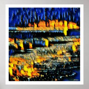 Poster Anders Artie "Impressões Azuis"